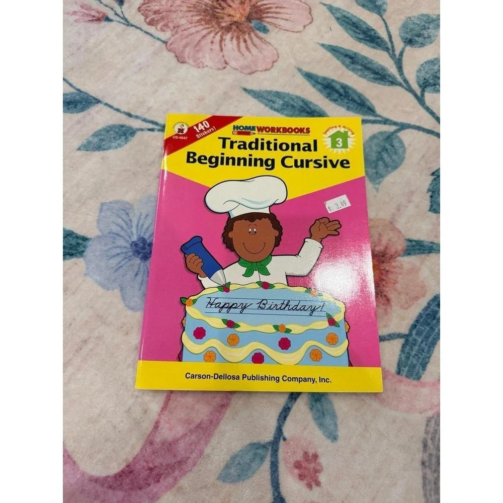 Vintage Carson Dellosa beginning cursive books